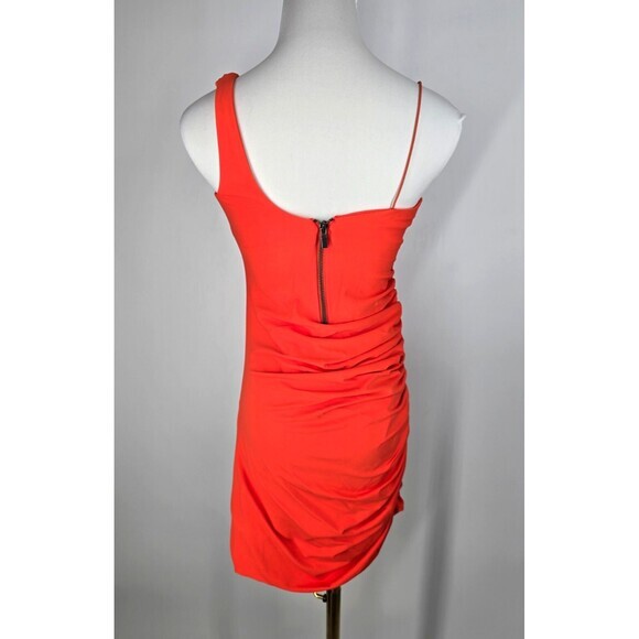 Alix NYC Dress Mini Dress Ruched Bodycon Sleeveless Party Orange‎ Medium M - Picture 3 of 9